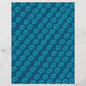 ティール（緑がかった色）らせん状背景スクラップブック紙 (裏面)