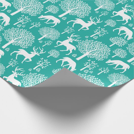 ティール(緑がかった色)アクアクリスマストナディラッピング紙 ラッピングペーパー (角)