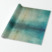 ティール（緑がかった色）アクアグリーンテクスチャ ラッピングペーパー (アンロールド)