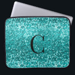 ティール（緑がかった色）アクアターコイズグリッタースパークルモノグラム ラップトップスリーブ<br><div class="desc">シックなティール（緑がかった色）アクアターコイズグリッタースパークルラグジュアリーグラームモノグラムラップトップスリーブはっきりした、chunky、アクアブルーフェイク(ターコイズティール（緑がかった色）)グリッターとあなたのモノグラムカスタムを特徴とする。cedarandstring@gmail.comで連絡お問い合わもしせ合わせ製品に関するお問い合わせやデザインのサポートが必要。</div>