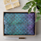 ティール(緑がかった色)アクアパープルマーメイドスパークルグリッター 薄葉紙 (ギフト)