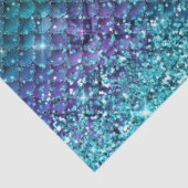 ティール(緑がかった色)アクアパープルマーメイドスパークルグリッター 薄葉紙 (詳細)
