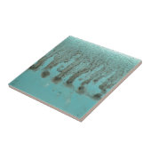 ティール(緑がかった色)アクアブルーシャビーシック タイル (側面)