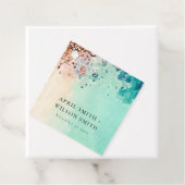 ティール(緑がかった色)アクアブルービーチ砂岩水色結婚ズ フェイバータグ (インサイチュ)