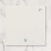 ティール(緑がかった色)アクアブルービーチ砂岩水色結婚ズ フェイバータグ (裏面)