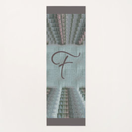 ティール（緑がかった色）アクアミントピンク赤面アーストーンキャンバス ヨガマット