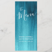 ティール（緑がかった色）アクアモダングレードア結婚ートのメニューラックパック メニュー (正面)