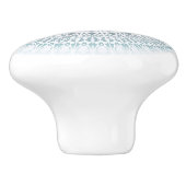 ティール（緑がかった色）アクア幾何曼荼羅セラミックノブ セラミックノブ (側面)