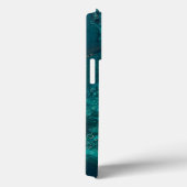 ティール(緑がかった色)アクリル注入抽象芸術流体アート Case-Mate iPhoneケース (裏面 / 右)