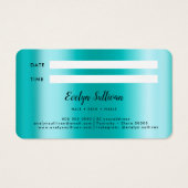 ティール（緑がかった色）アゲートアポイントメントカード (裏面)