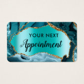 ティール（緑がかった色）アゲートアポイントメントカード (正面)