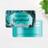 ティール（緑がかった色）アゲートアポイントメントカード (デスク)