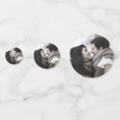 ティール（緑がかった色）アゲート金ゴールドグリッターフォトダーク結婚ズ コンフェッティ (裏面)