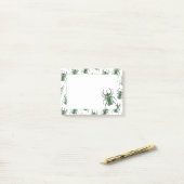 ティール(緑がかった色)アトラス水色カブトムシのラブバグ ポストイット (デスク上)