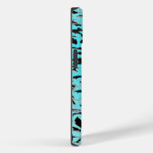 ティール(緑がかった色)アニマルプリント抽象芸術 Case-Mate iPhoneケース (裏面 / 右)