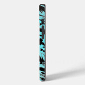 ティール(緑がかった色)アニマルプリント抽象芸術 Case-Mate iPhoneケース (裏面 / 左)