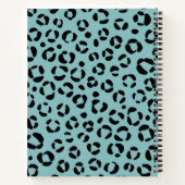 ティール（緑がかった色）アニマルプリント ノートブック (裏面)