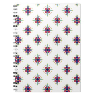 ティール（緑がかった色）アラビアパターン（の模様が）ある緩和曲線 ノートブック