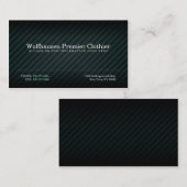 ティール(緑がかった色)アルマーニースーツ 名刺 (正面/裏面)