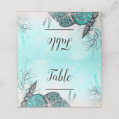 ティール（緑がかった色）アンダーザシーシェルビーチスウィート16パーティー プレイスカード (外部開封)