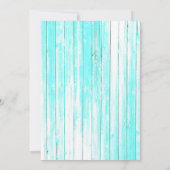 ティール(緑がかった色)アンダーザシーシェルビーチスウィート16パーティー 招待状 (裏面)