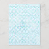 ティール(緑がかった色)アンドコーラルサマービーチ結婚式ゲスト詳細 エンクロージャーカード (裏面)