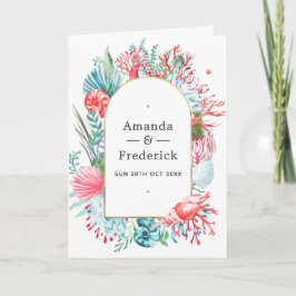 ティール（緑がかった色）アンドコーラルシーライフ結婚ズ プログラム