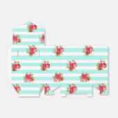 ティール（緑がかった色）アンドピンクローゼキャンディーフェイヴバッグ フェイバーボックス (折り畳みなし)