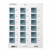 ティール（緑がかった色）アールヌーボー、ロニーCマッキントシュ、バラデザイン ラベル (フルシート)