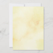 ティール（緑がかった色）イエローサンフラワー結婚フローラ 招待状 (裏面)