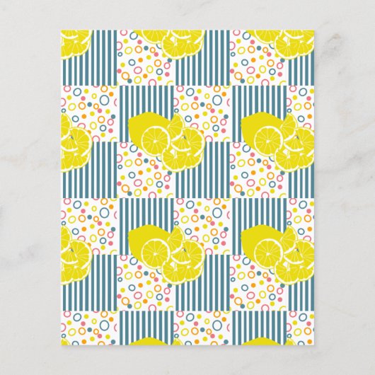 ティール（緑がかった色）イエローピンクオレンジドットズサークルScrapbook Pap (裏面)