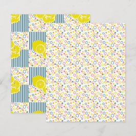 ティール（緑がかった色）イエローピンクオレンジドットズサークルScrapbook Pap