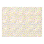 ティール（緑がかった色）イエローピンクオレンジ丸のドット テーブルクロス (正面(横))