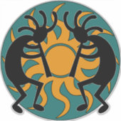 ティール(緑がかった色)イエローブラックブラックサウスウェストココペリトバルサン シール (正面)