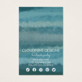 ティール(緑がかった色)イヤリングネックレスジュエリーディスプレイカードアイコン (裏面)