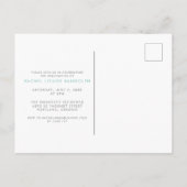 ティール(緑がかった色)インザスターズフォト卒業はがき インビテーションポストカード (裏面)