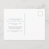 ティール（緑がかった色）インザスターズフォト卒業はがき インビテーションポストカード (裏面)