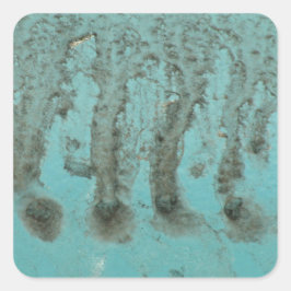 ティール（緑がかった色）インダストリアルシャビーシック スクエアシール