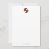 ティール（緑がかった色）インドパターンサンキューカードのペイズリー サンキューカード (裏面)