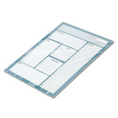 ティール（緑がかった色）ウェーブ毎日プランナースケジュール ノートパッド (アングル)