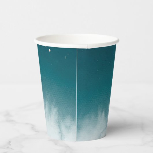ティール(緑がかった色)ウォーターグラデーションカラーSweet 16 紙コップ (右)