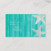 ティール（緑がかった色）ウッド&スターフィッシュビーチエレガントフレンド参照 紹介カード (裏面)
