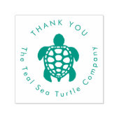 ティール(緑がかった色)ウミガメデザイン セルフインキングスタンプ (デザイン)