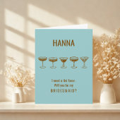 ティール(緑がかった色)エスプレッソ・マルティーニは私の花嫁のメイド? 招待状