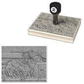 ティール（緑がかった色）エッチングルックホースレーシングシルエット ラバースタンプ (押印)