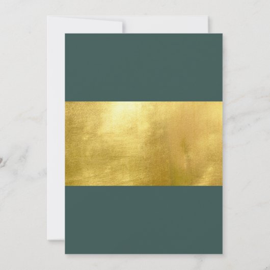 ティール(緑がかった色)エレガンスインモーション結婚式招待状 招待状 (裏面)