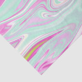 ティール（緑がかった色）エレガントとピンクの大理石のパターン 薄葉紙 (詳細)