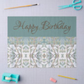 ティール（緑がかった色）エレガントとブラウン 薄葉紙 (クラフト)