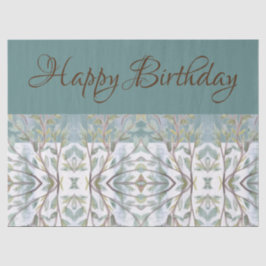 ティール（緑がかった色）エレガントとブラウン 薄葉紙