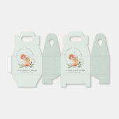 ティール（緑がかった色）エレガントオレンジグリーンカクテルブライダルシャワー フェイバーボックス (折り畳みなし)